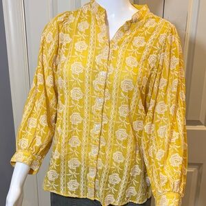 Pilcro Yellow Floral Blouse